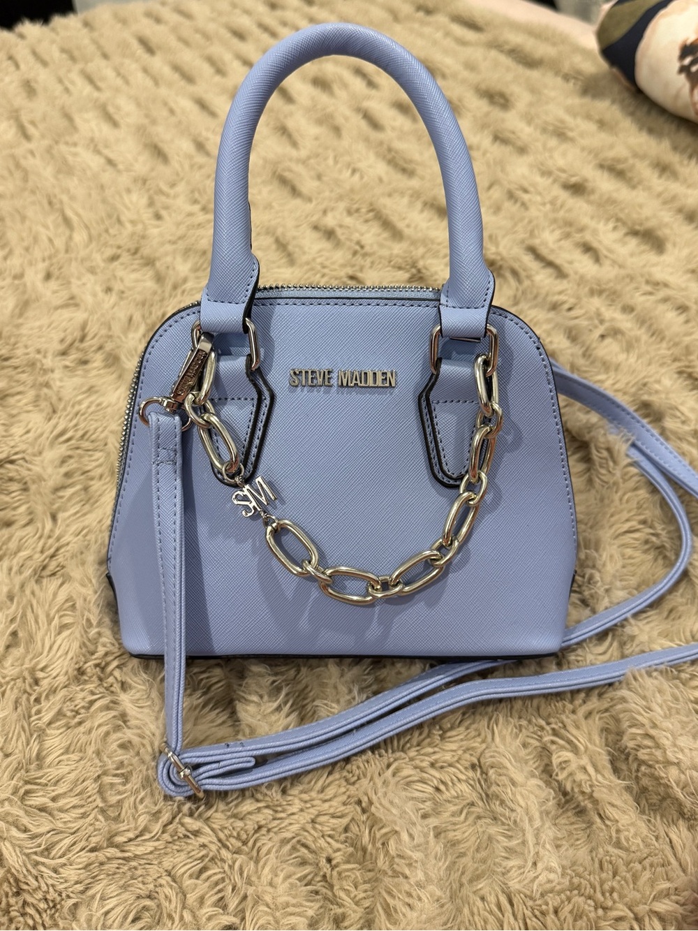 Steve Madden BFAITH Mini Dome Satchel- Periwinkle